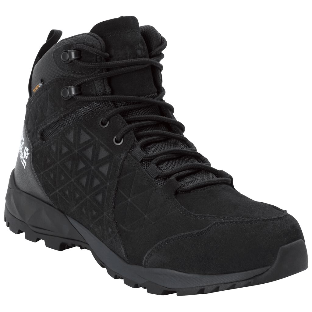 Jack Wolfskin CASCADE HIKE LT TEXAPORE MID Chaussures Homme Noir - HXKISGB-15